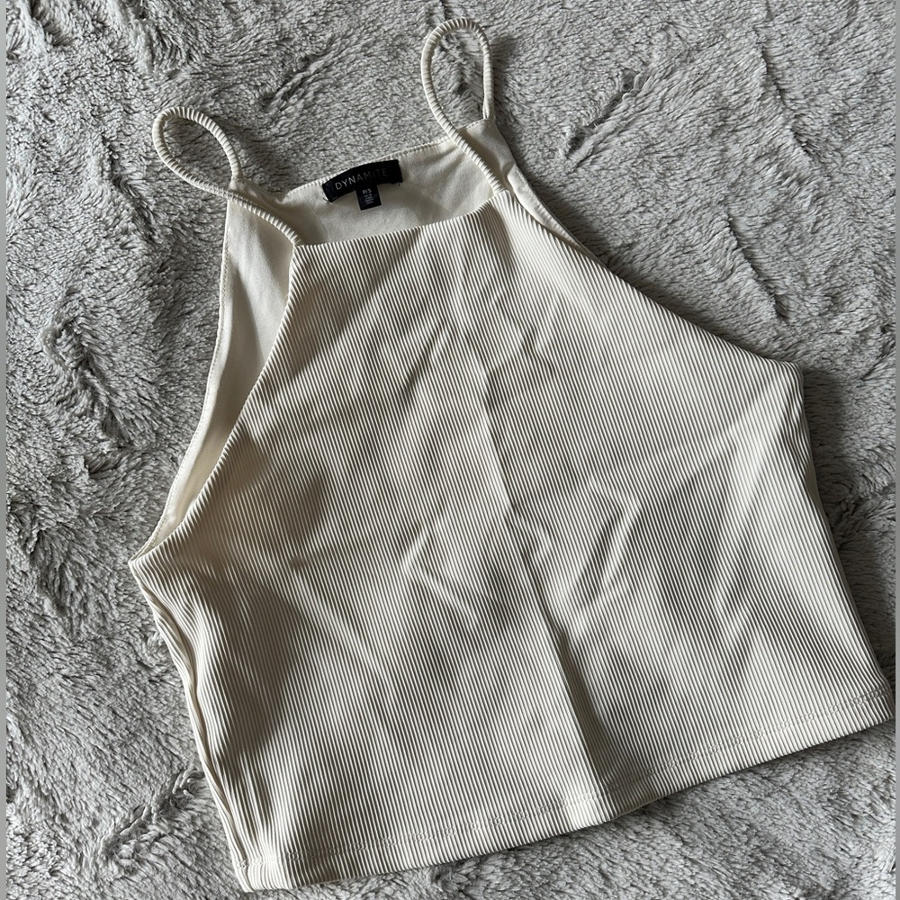 Ribbed contour cropped top